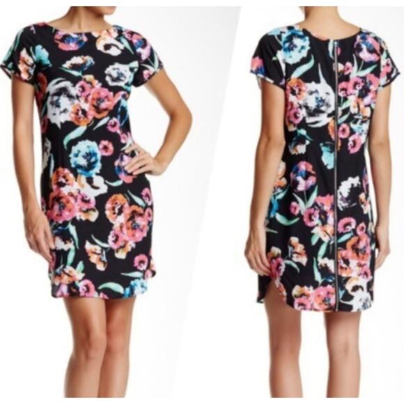 Yumi Kim Elana Mini Dress Womens Small Sheath Dark‎ Cottagecore Floral Feminine - Picture 10 of 10